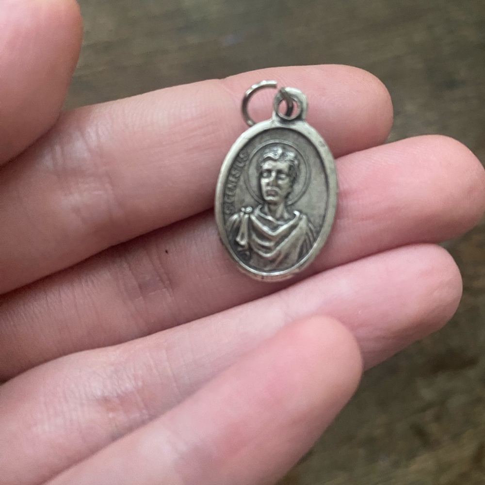 St. Genesius patron saint of comedians/actors medal
